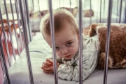 Five year old Musilm child with perferated appendix brought out of Gorazde by helicopter in Socilitz hospital, September 1992