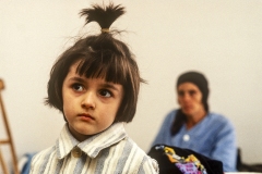 Five year old Musilm child with perferated appendix brought out of Gorazde by helicopter in Socilitz hospital, September 1992